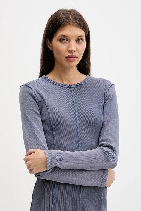 Hugo Blue sukienka Nopal_B kolor fioletowy mini prosta 50552814