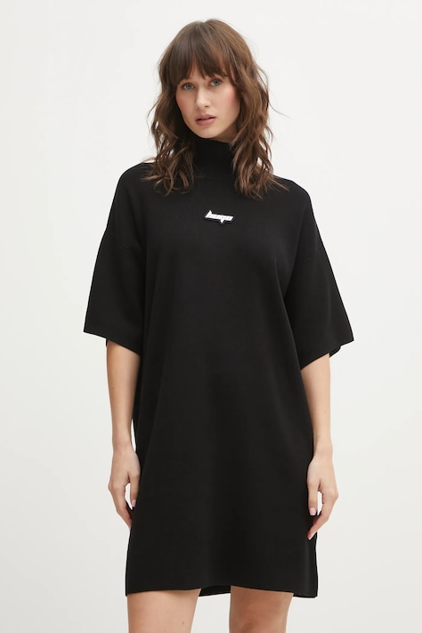 Hugo Blue sukienka Simo_B kolor czarny midi oversize 50554219