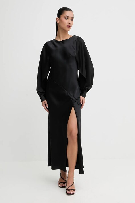 HUGO sukienka kolor czarny maxi prosta 50552970