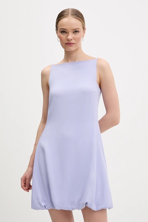 HUGO sukienka Kelunti kolor fioletowy mini prosta 50553024