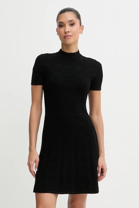 HUGO rochie culoarea negru, mini, mulata, 50554080