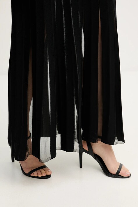 Tommy Hilfiger sukienka kolor czarny maxi rozkloszowana WW0WW47675