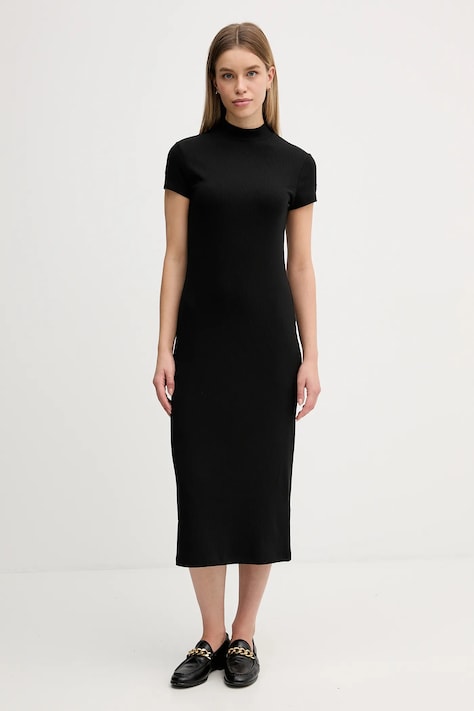 Tommy Hilfiger sukienka kolor czarny maxi prosta WW0WW47860