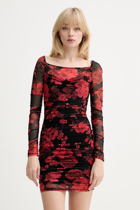 Guess sukienka CALISTA kolor czarny mini dopasowana W6RK0A KBAH2