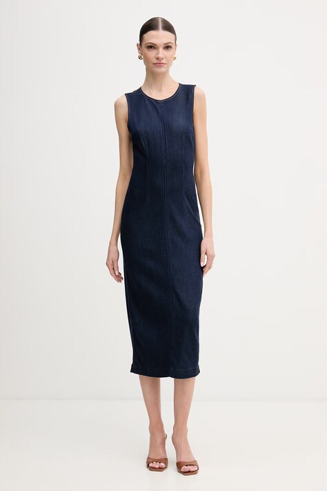 Guess sukienka DAHLIA kolor granatowy midi prosta W6RK72 D6980