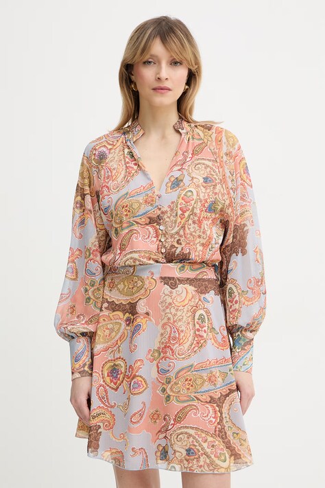 Guess sukienka PAISLEY kolor pomarańczowy mini rozkloszowana W6PK0Z WP691