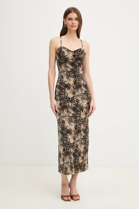 Guess sukienka kolor zielony maxi prosta W6PK1O KJ170