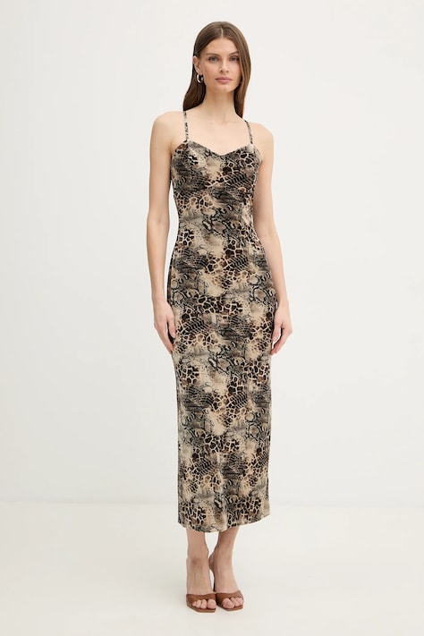 Guess sukienka kolor zielony maxi prosta W6PK1O KJ170