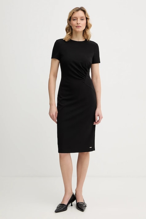 Φόρεμα Calvin Klein χρώμα: μαύρο, LV044E048G