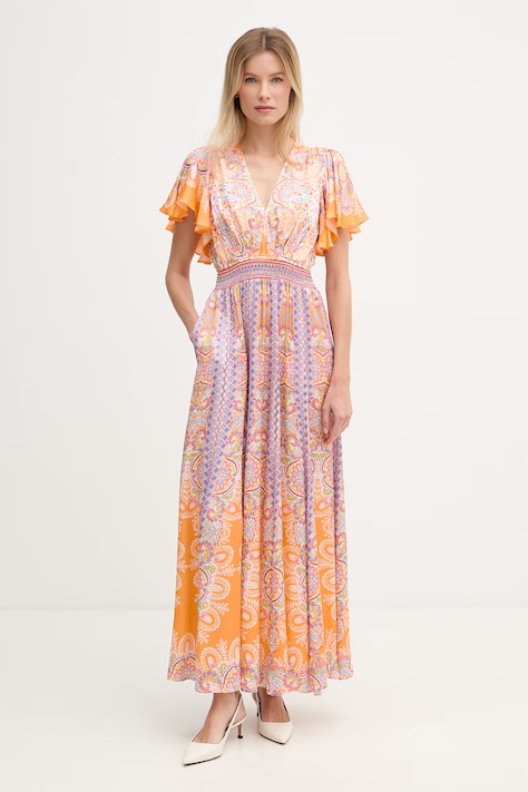Hale BOB sukienka Sandra kolor pomarańczowy maxi rozkloszowana 5YTK664A