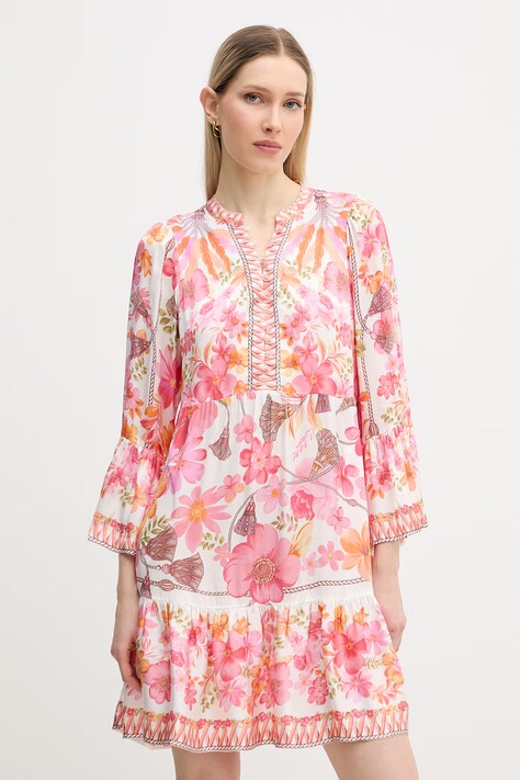 Hale Bob sukienka Benilde różowa w kwiaty 5ZVN680A