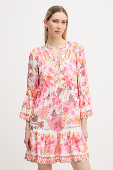 Hale Bob sukienka Benilde różowa w kwiaty 5ZVN680A