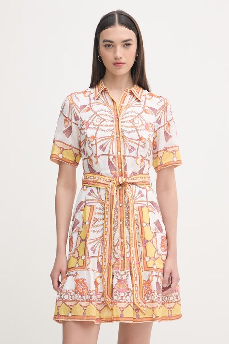 Hale Bob sukienka letnia lniana Aula biała 61SG670A