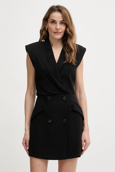 Φόρεμα Karl Lagerfeld χρώμα: μαύρο, B1W13051