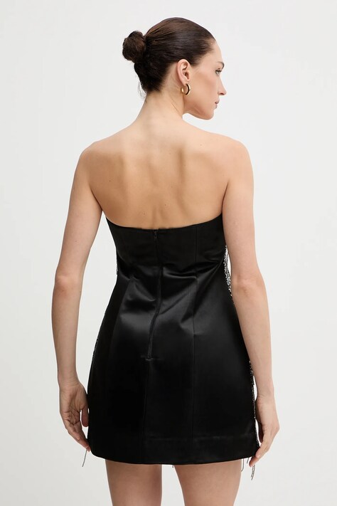 Bardot sukienka kolor czarny mini rozkloszowana 60099DB1