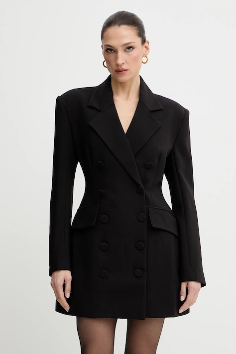 Bardot sukienka kolor czarny mini dopasowana 60128DB