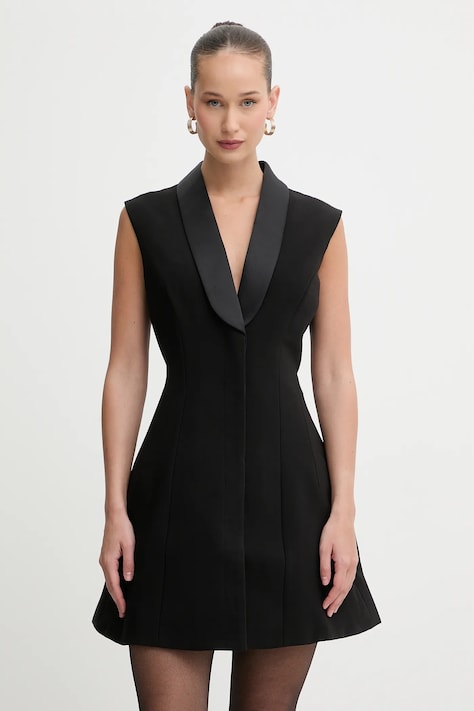 Bardot sukienka kolor czarny mini rozkloszowana 59724DB2