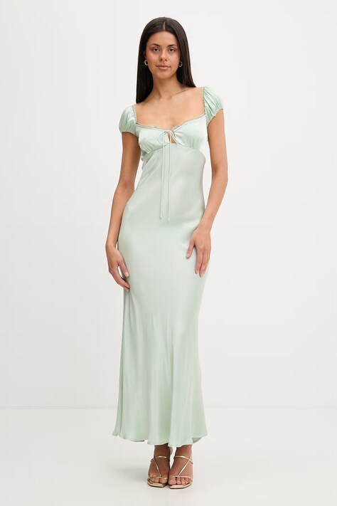 Bardot ruha viszkózból zöld 60241DB