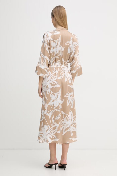 Joseph Ribkoff sukienka koszulowa beżowa w kwiaty 261296