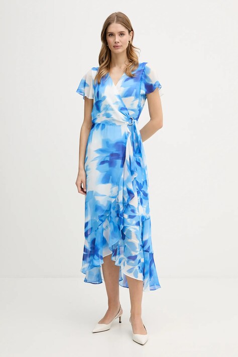 Joseph Ribkoff sukienka kolor niebieski maxi rozkloszowana 261739