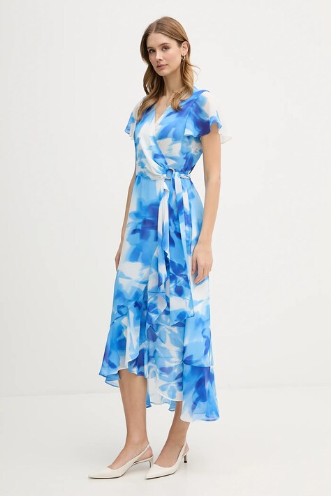 Joseph Ribkoff sukienka kolor niebieski maxi rozkloszowana 261739