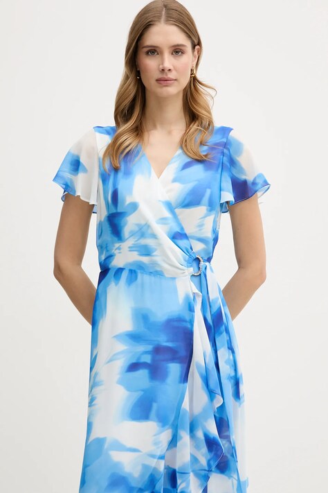 Joseph Ribkoff sukienka kolor niebieski maxi rozkloszowana 261739