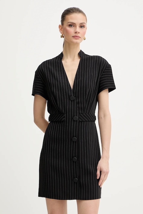 Šaty Armani Exchange čierna farba, mini, áčkový strih, XW002204 AF19011