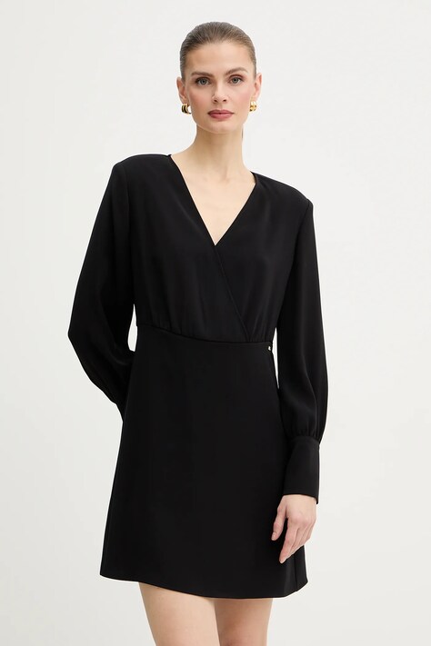 Armani Exchange sukienka kolor czarny mini rozkloszowana XW002205 AF16125