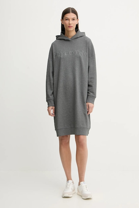 Marc O'Polo sukienka bawełniana kolor szary mini oversize 600407359001