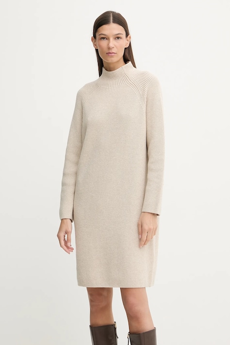 Φόρεμα με προσθήκη μαλλιού Marc O'Polo χρώμα: μπεζ, 600605967001