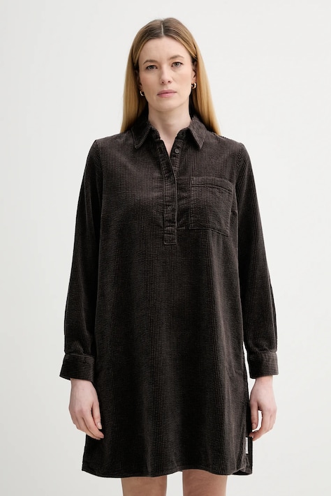 Marc O'Polo sukienka sztruksowa kolor brązowy mini prosta 5000007458