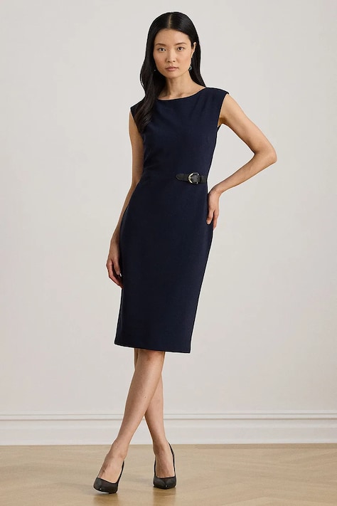 Lauren Ralph Lauren rochie culoarea bleumarin, mini, drept, 200P03735