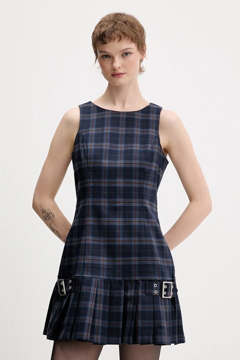 The Ragged Priest sukienka kolor niebieski mini prosta RPAW251021WV