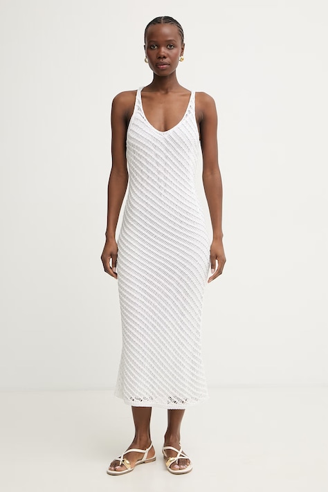 Pinko letní šaty bílé hladké 106477 A36H