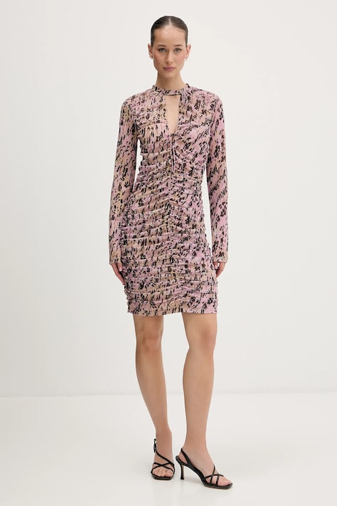 Karl Lagerfeld Jeans sukienka kolor różowy mini dopasowana B1W13046