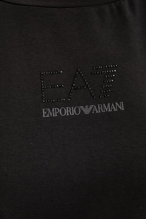 EA7 Emporio Armani sukienka kolor czarny midi prosta AF12484.7W000957