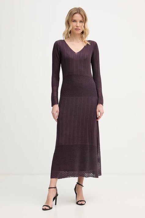 Hoss Intropia sukienka fioletowa gładka 6513007