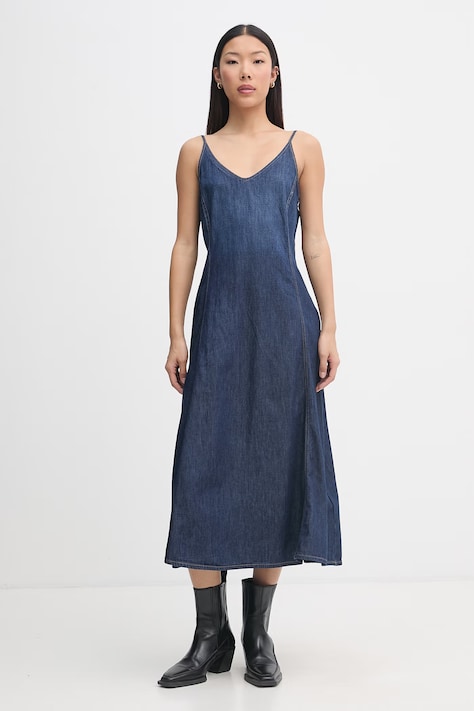 Diesel sukienka bawełniana DE-BELD-D A21453.0DBDB