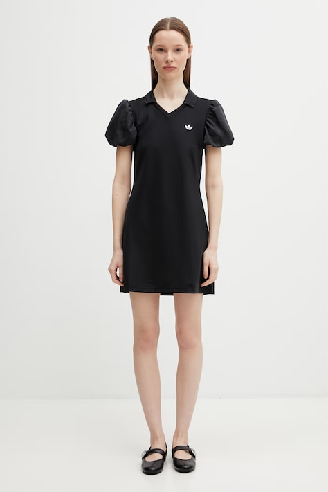 adidas Originals sukienka sportowa gładka czarna KD0302