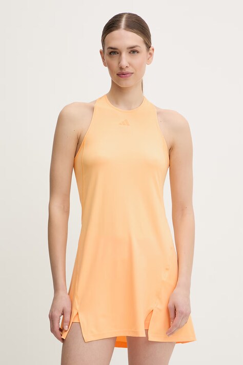 adidas Performance sukienka sportowa kolor pomarańczowy mini rozkloszowana KF0974