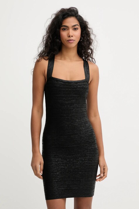 Herve Leger sukienka Imani kolor czarny mini dopasowana HFL8549933