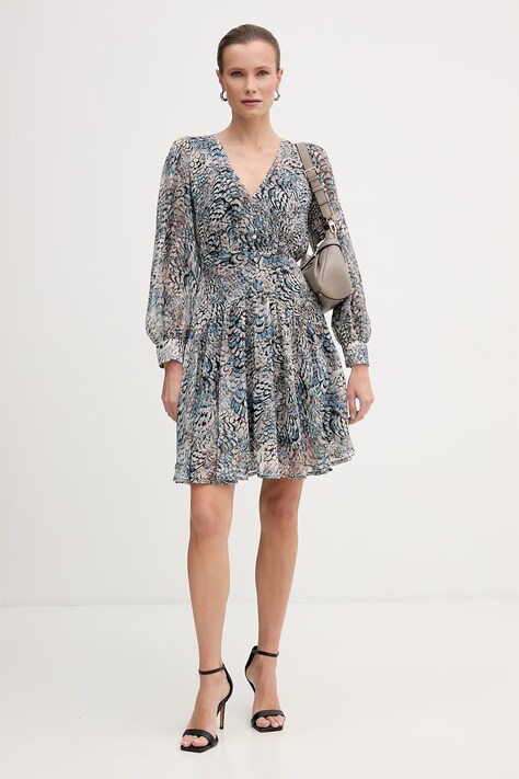 Morgan sukienka kolor niebieski mini rozkloszowana RESKY.F