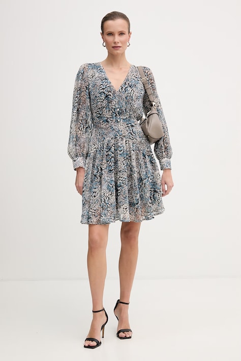 Morgan sukienka kolor niebieski mini rozkloszowana RESKY.F