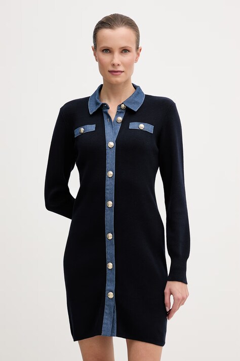 Morgan sukienka kolor granatowy mini dopasowana RMARISE