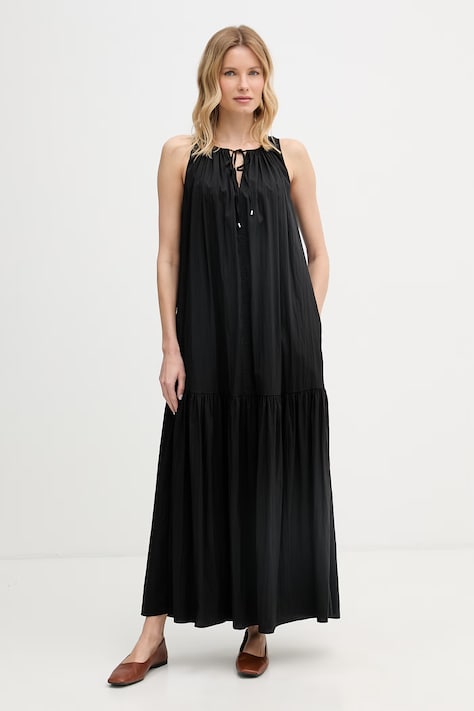Mos Mosh sukienka Sabri czarna gładka 177160