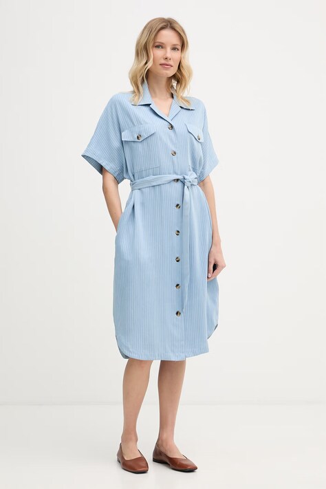 Mos Mosh sukienka z lyocellu Zenta niebieska 176600