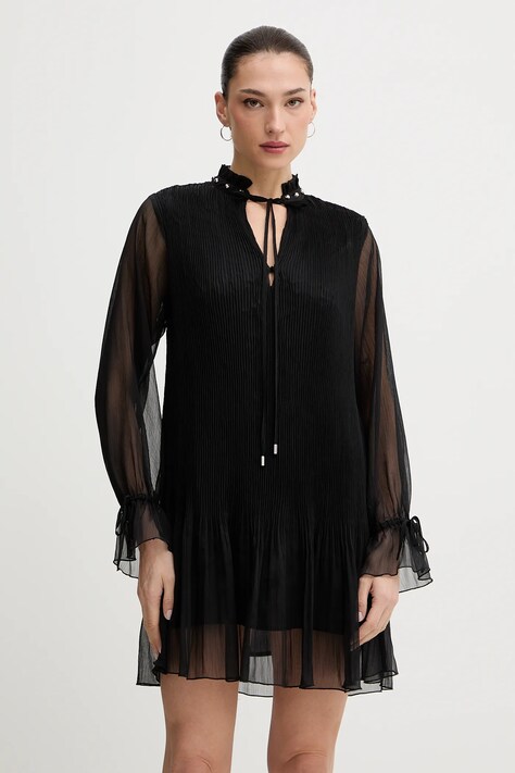 Liu Jo sukienka kolor czarny mini rozkloszowana WA6263 T6867