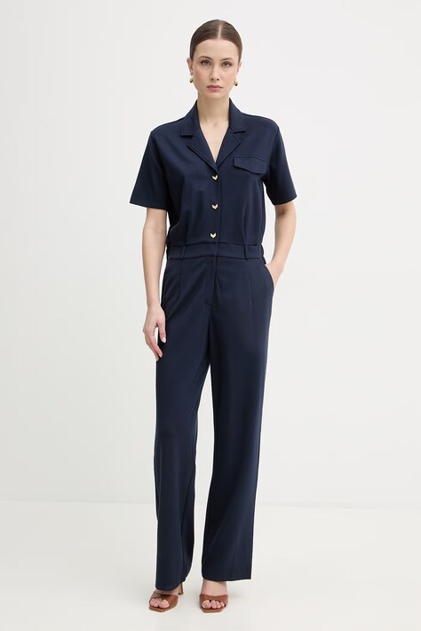 Liu Jo kombinezon kolor granatowy z kołnierzykiemm TA6021 JS182