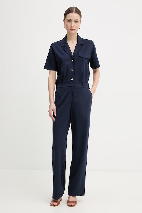 Overal Liu Jo tmavomodrá barva, s límečkem, TA6021 JS182