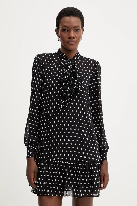 MICHAEL Michael Kors sukienka kolor czarny mini rozkloszowana MR683BKK9J